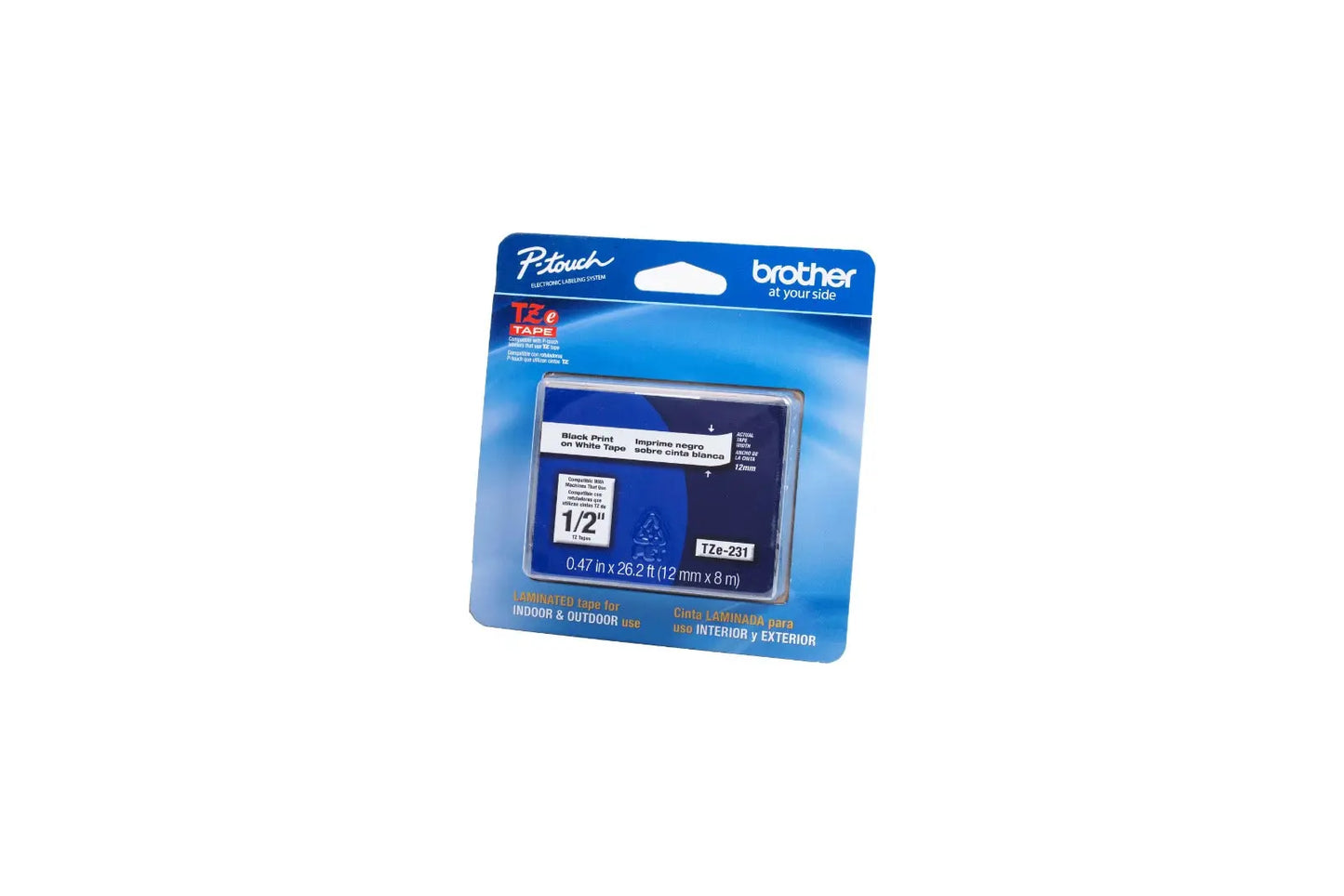 Cinta Brother TZe negro sobre blanco TZe-231 - Brother - accesorios