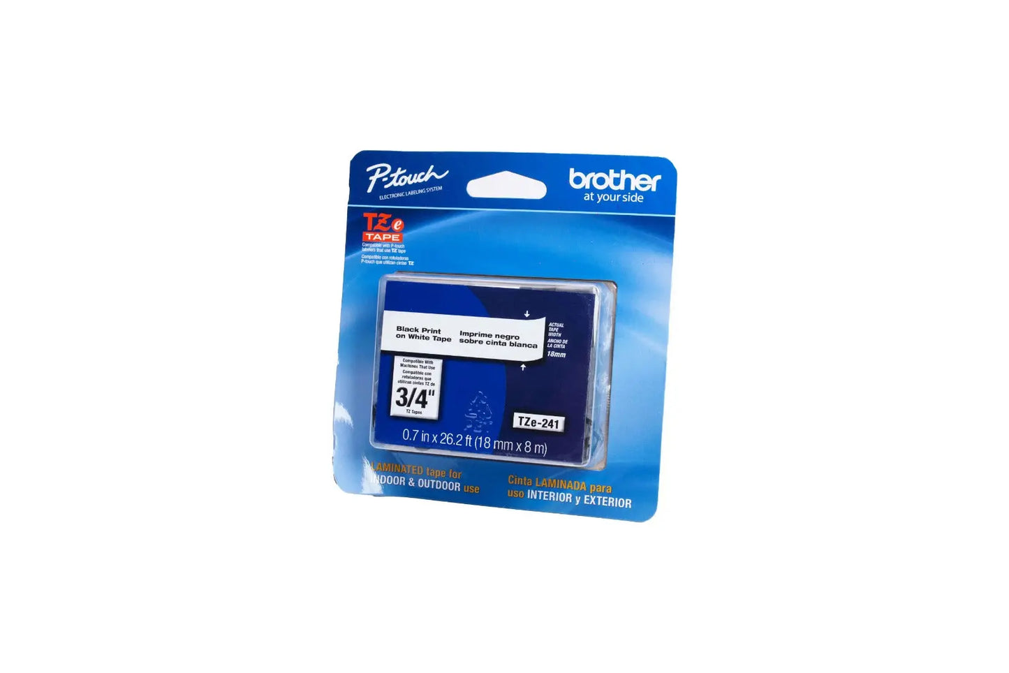 Cinta Brother TZe negro sobre blanco TZe-231 - Brother - empaque