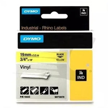 Cinta Vinilo Amarilla Dymo 19mm X 5.5m 3/4 Pulgadas - Dymo