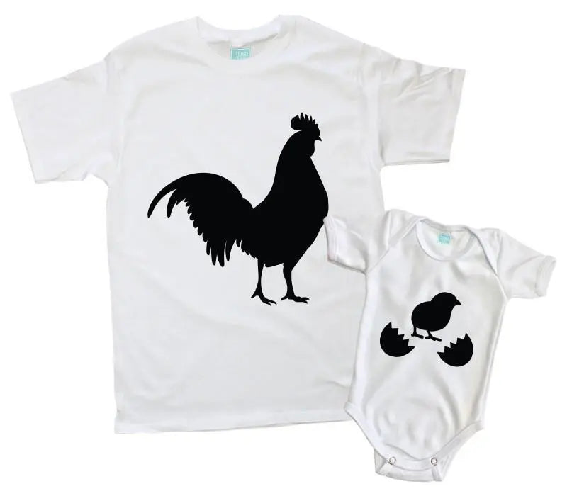 Kit Gallo y Pollito (Blanco o Negro) Blanco / EG / 24 - Coveme - detalle