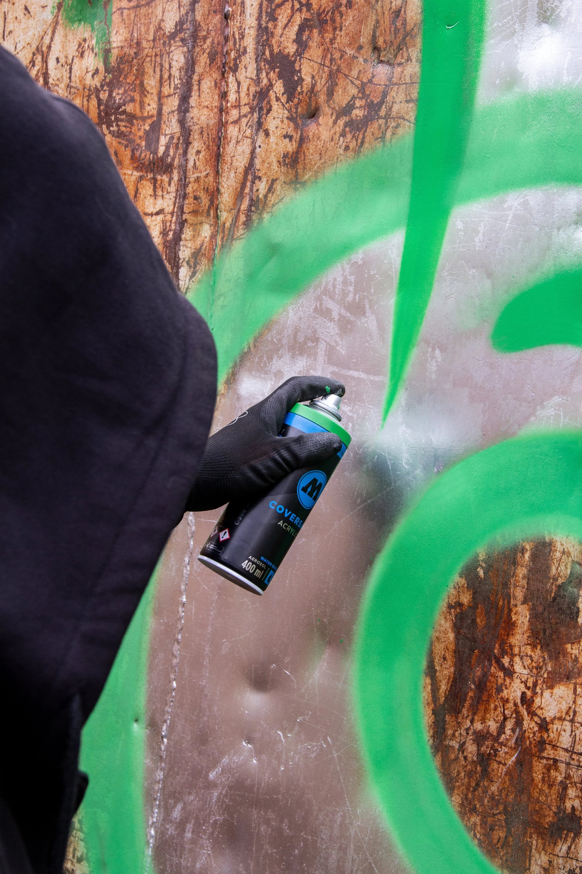 MOLOTOW - COVERSALL Aerosol acrílico base agua  400 ml KIWI N. 118 |#95b922 | opaco | ? | mate / 400 ML - Molotow - detalle