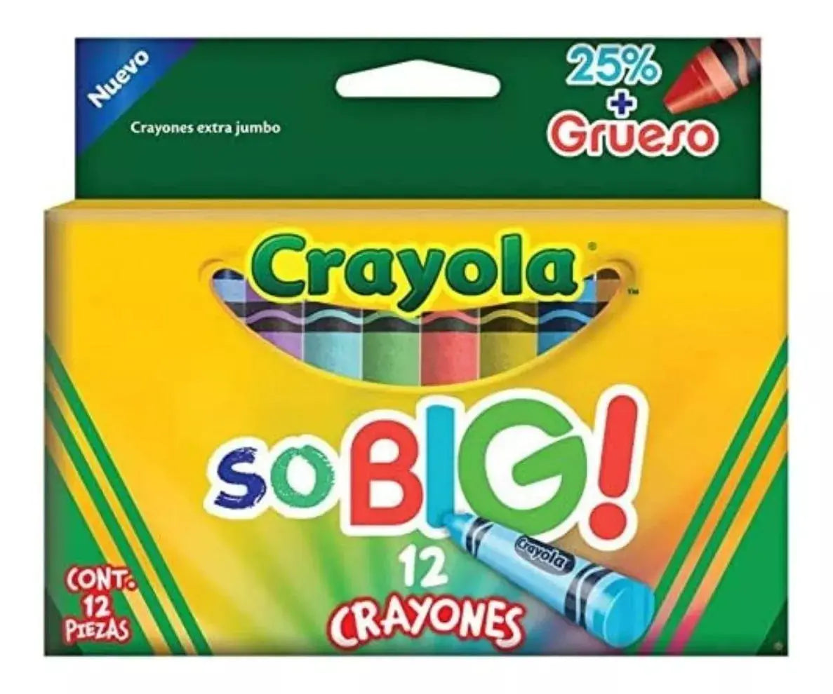 Crayones Extra Jumbo Crayola So Big Estuche Con 12 Colores - Crayola
