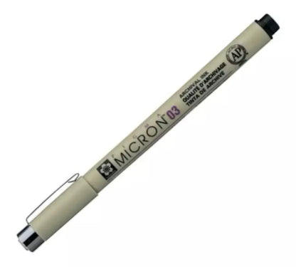 Estilógrafo Pigma Micron Sakura Tamaños Y Colores A Elegir 03 de 0.35 mm - Sakura - vista lateral