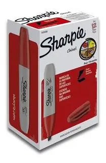 Marcador Permanente Sharpie Chisel Rojo 12 piezas 1939486 - Sharpie