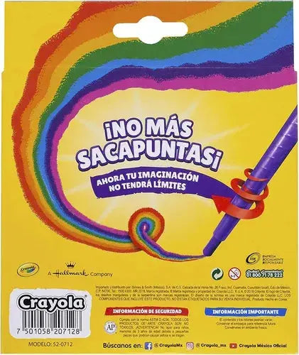 Crayones Twistables Mini Crayola Estuche Con 12 Piezas - Crayola - vista trasera