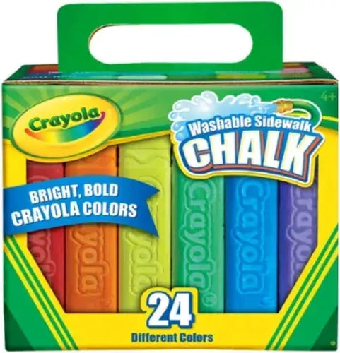 Giant Square Chalk Case of Bright Colours with 24 Pieces/PSA Complete and Wallpaper - Crayola