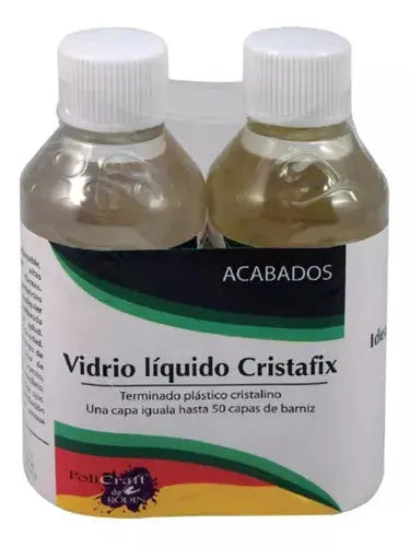 Barniz Vidrio Líquido Cristafix Resina Poliéster Cristal 230 - Color Make