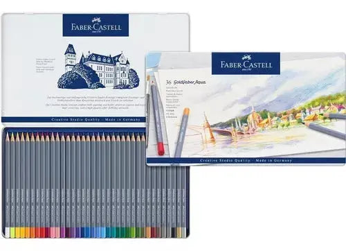 Lápices de Colores Acuarelables Faber Castell Goldfaber Aqua 36 Pz - Faber Castell - uso