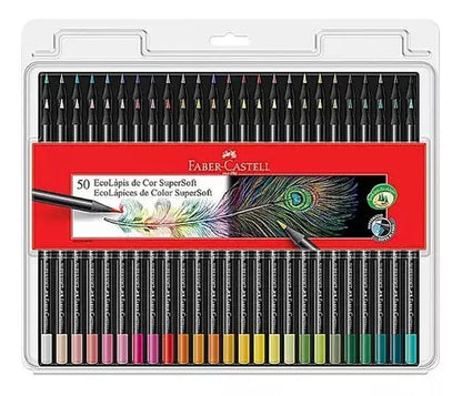 Lápices de Colores Faber Castell Super Soft 50 Pz - Faber Castell - contenido