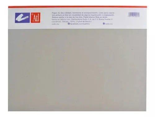 Block Para Óleo Atl Rodin 23 X 30.5 Cms 230 Gramos 15 Hojas - Atl