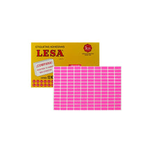 Etiqueta lesa grande.fluorescente del numero 4 rosa Rosa - Lesa - detalle