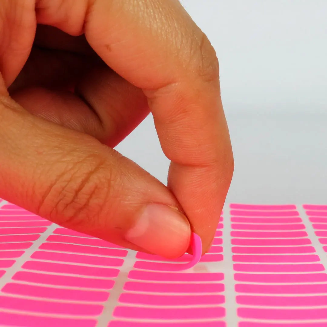 Etiqueta lesa grande.fluorescente del numero 4 rosa Rosa - Lesa
