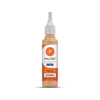 POLITEC - Pintura textil nacarada Línea Hobby azul claro no. 720 | #199dda | mate | ? | brillante / 30 ml - Politec