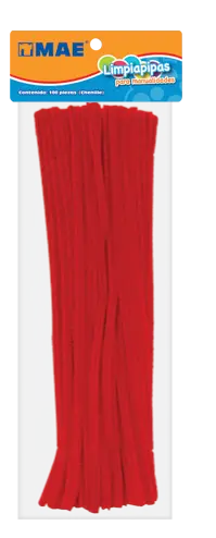 Limpiapipas Mae con 100 piezas Rojo - Mae