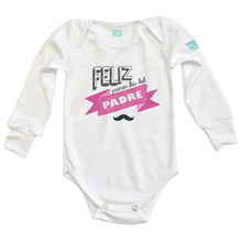 Body Bebé Feliz Primer Día del Padre Diseño Rosa Manga Larga / Blanco. / 12m - PLASH