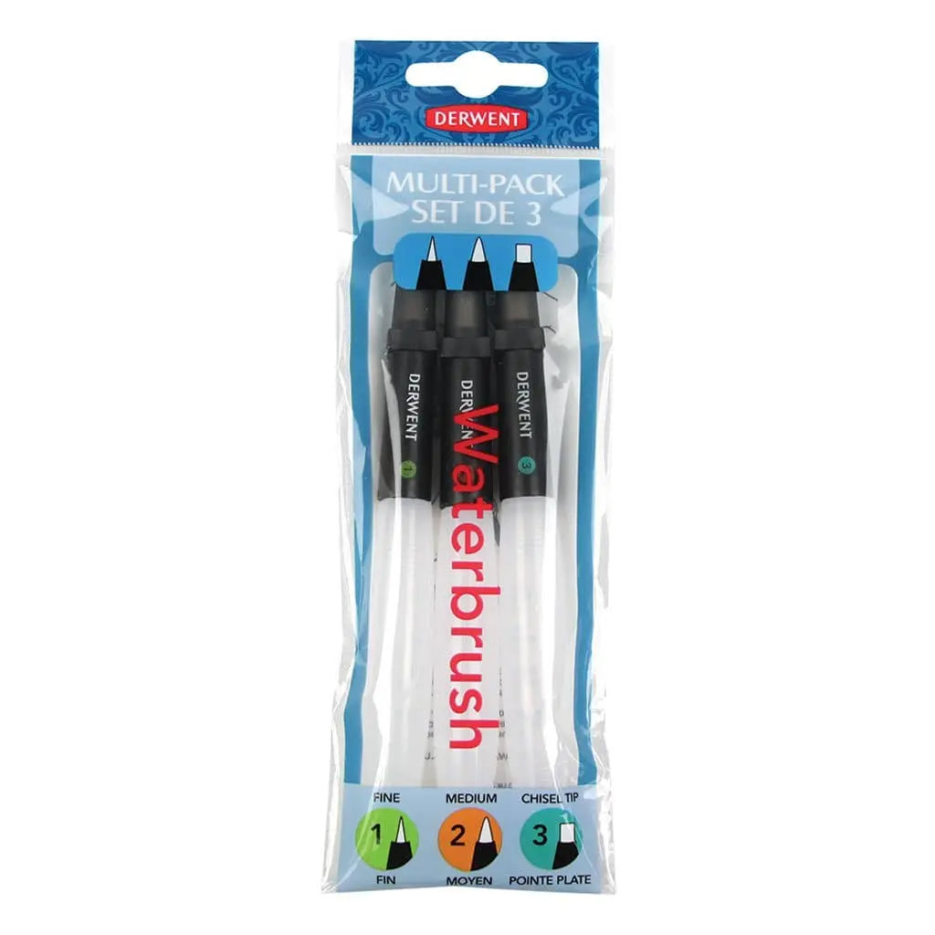 Derwent SET CON 3 PINCELES CON DEPÓSITO DE AGUA - Derwent