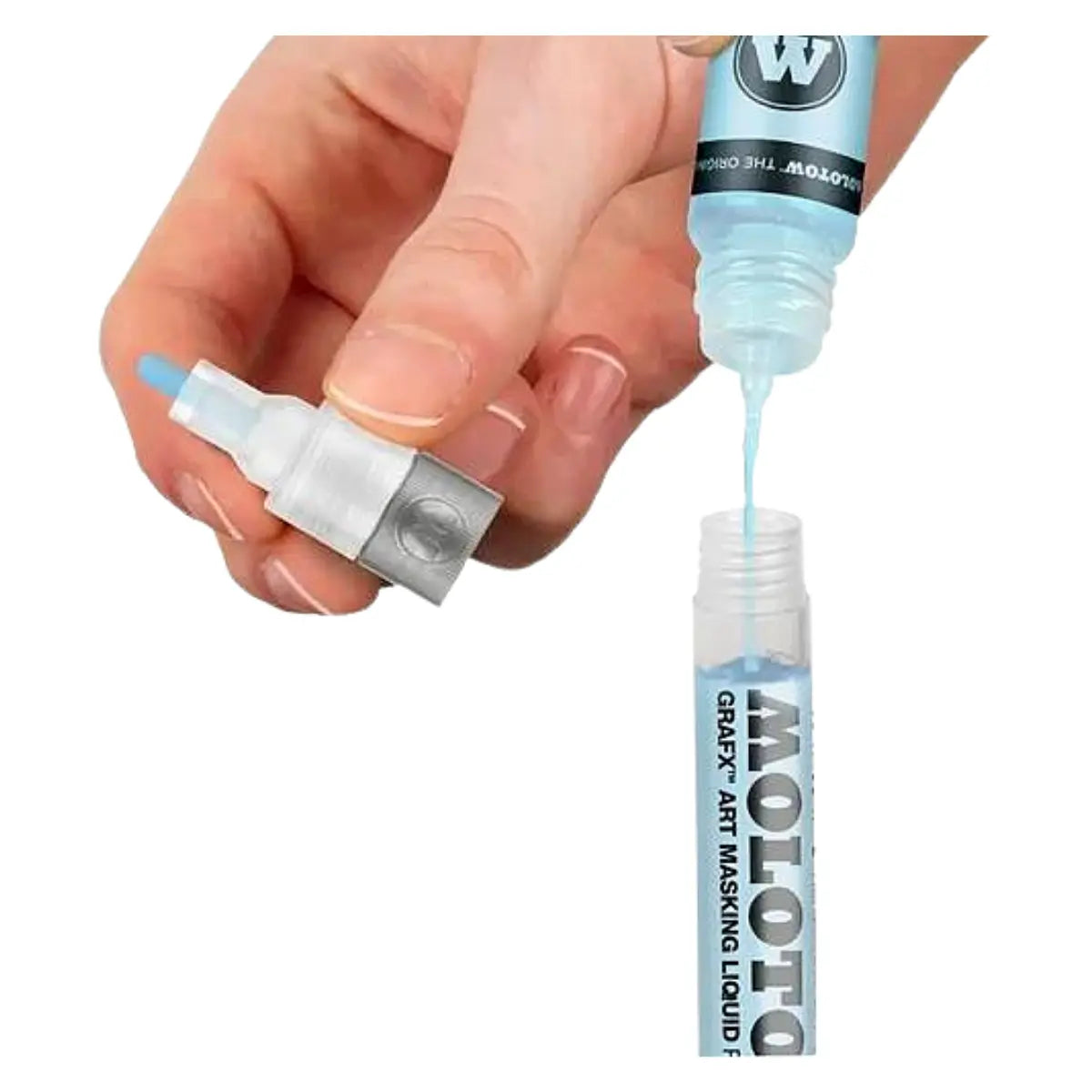 MOLOTOW - ENMASCARADOR MASKING LIQUIDO PUMP MARKER MASKING LIQUID | #BAE0EE  | Opaco | ? | brillante / 2 mm - Molotow - empaque