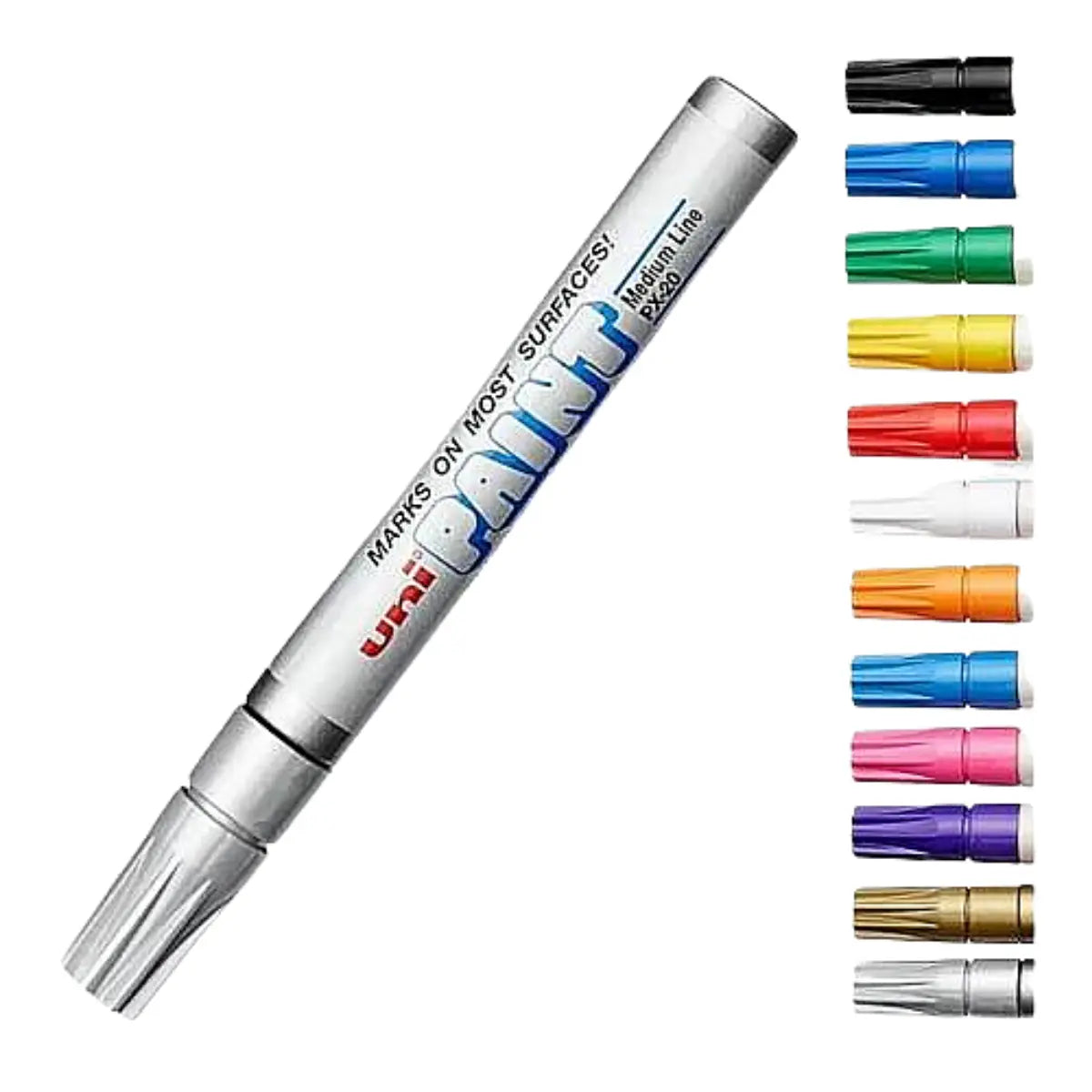 Marcador Permanente Uni Paint Elegir Color Plateado - Uni Paint