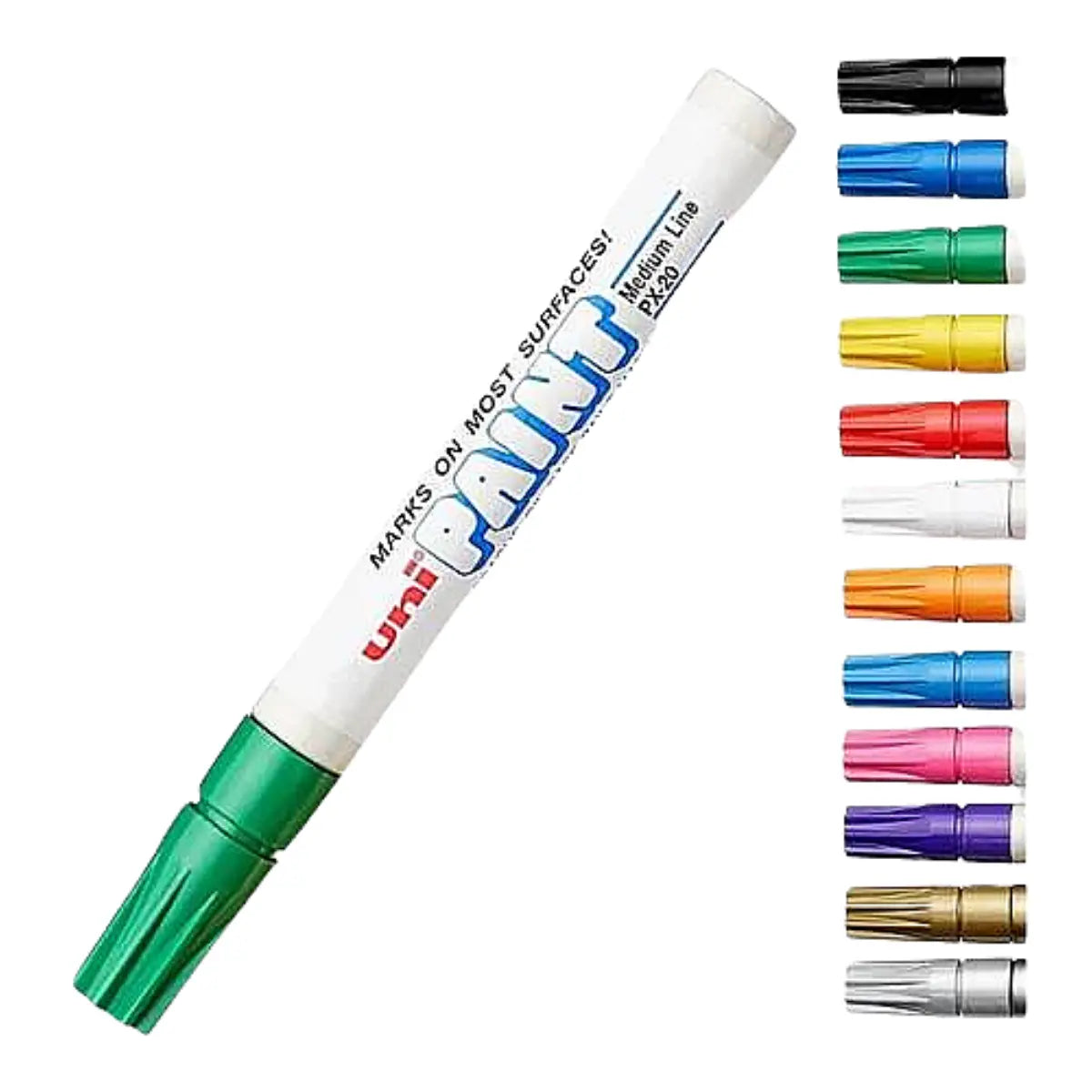 Marcador Permanente Uni Paint Elegir Color Verde - unipaint