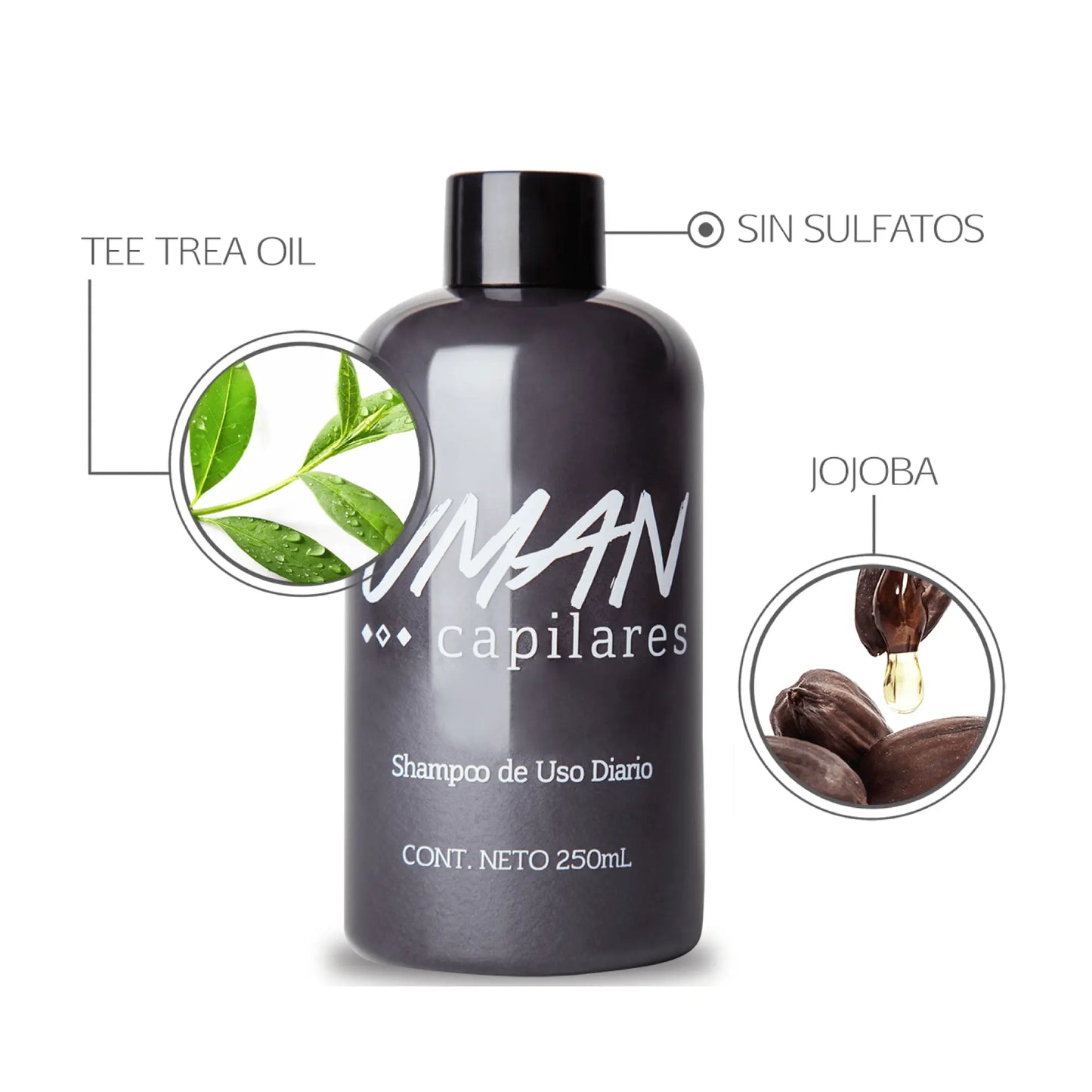 Shampoo de Uso Diario Capilar para Hombre de 250ml - Sanhome