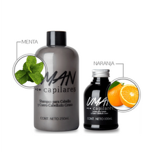 Kit Shampoo de Mujer para  Cabello Graso + Loción 250ml + Cepillo Anti Caída Color Salmón - Cabel - empaque