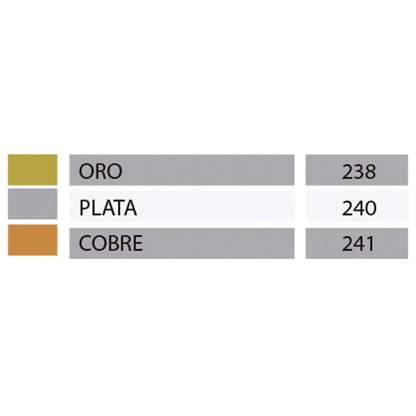 ATL - Óleo metálico 40 ml oro no. 238 | #d4ab46 | metalico | ? | brillante / 40 ml - Atl - vista lateral
