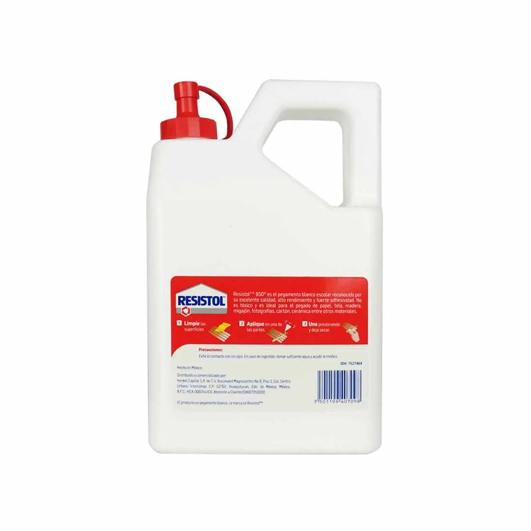 Pegamento Líquido Resistol 850 Blanco de 1 litro 225 gr - Resistol - vista trasera