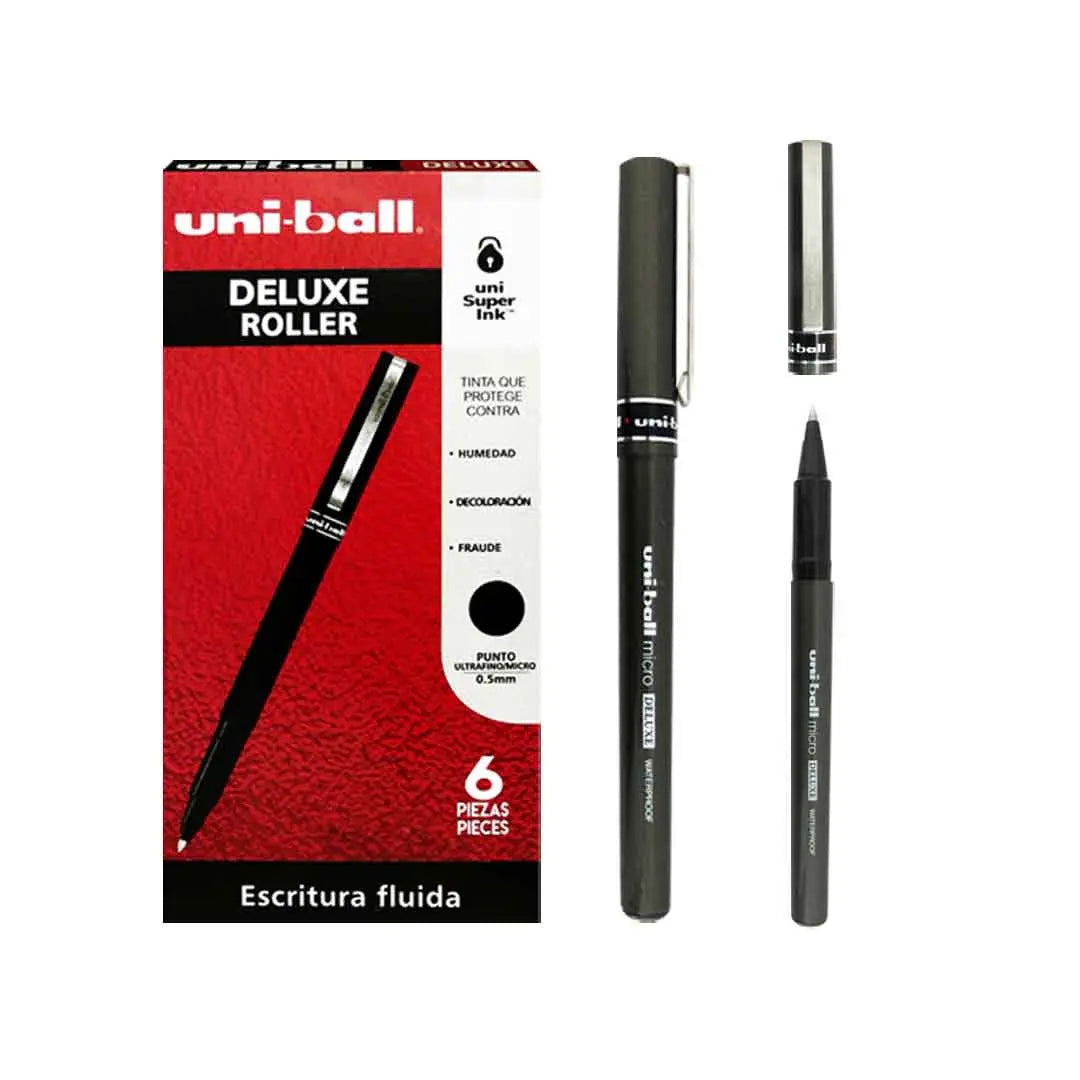 Bolígrafo uni Ball Deluxe ub-155 de 0.5 mm Azul - Uni ball