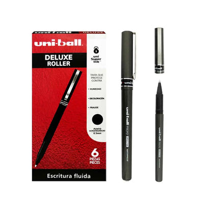 Bolígrafo uni Ball Deluxe ub-155 de 0.5 mm Azul - Uni ball