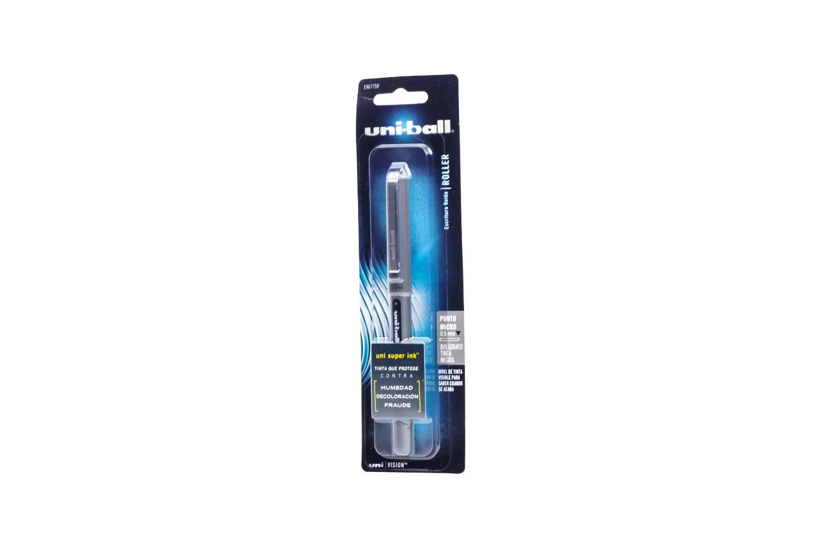 Bolígrafo uni Ball Deluxe ub-155 de 0.5 mm Azul - Uni ball - vista trasera