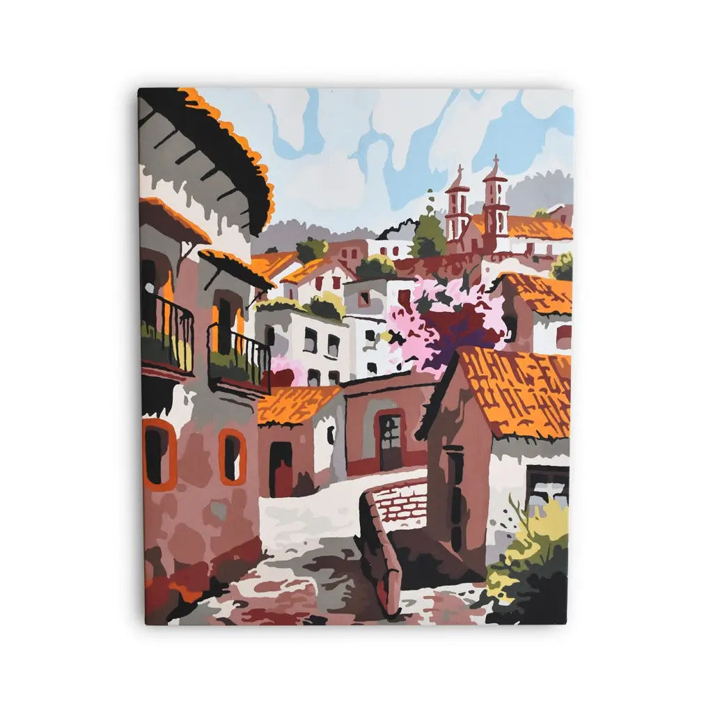 PINTA POR NÚMERO PUEBLO MÁGICO 40X50 - Diako