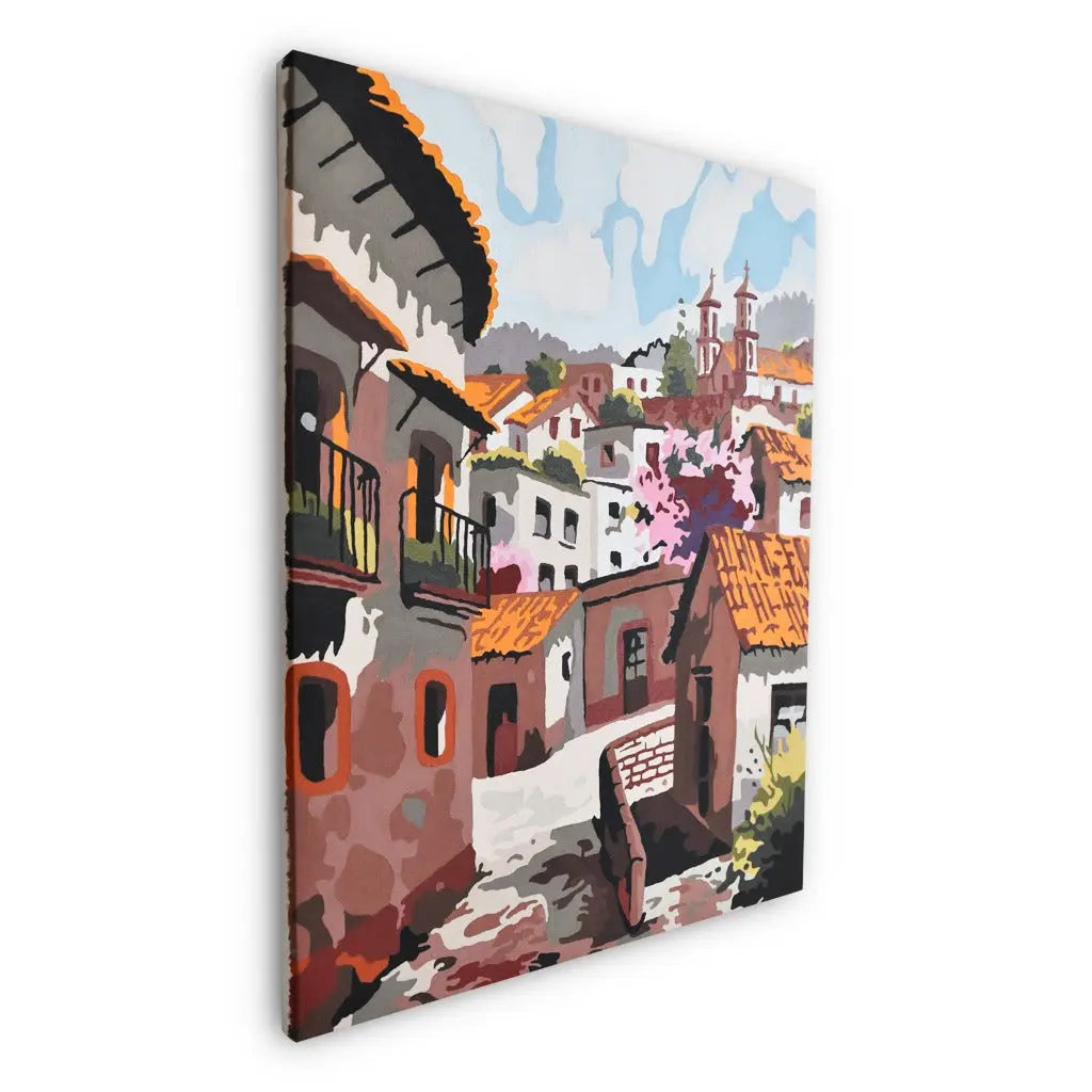 PINTA POR NÚMERO PUEBLO MÁGICO 40X50 - Diako - contenido