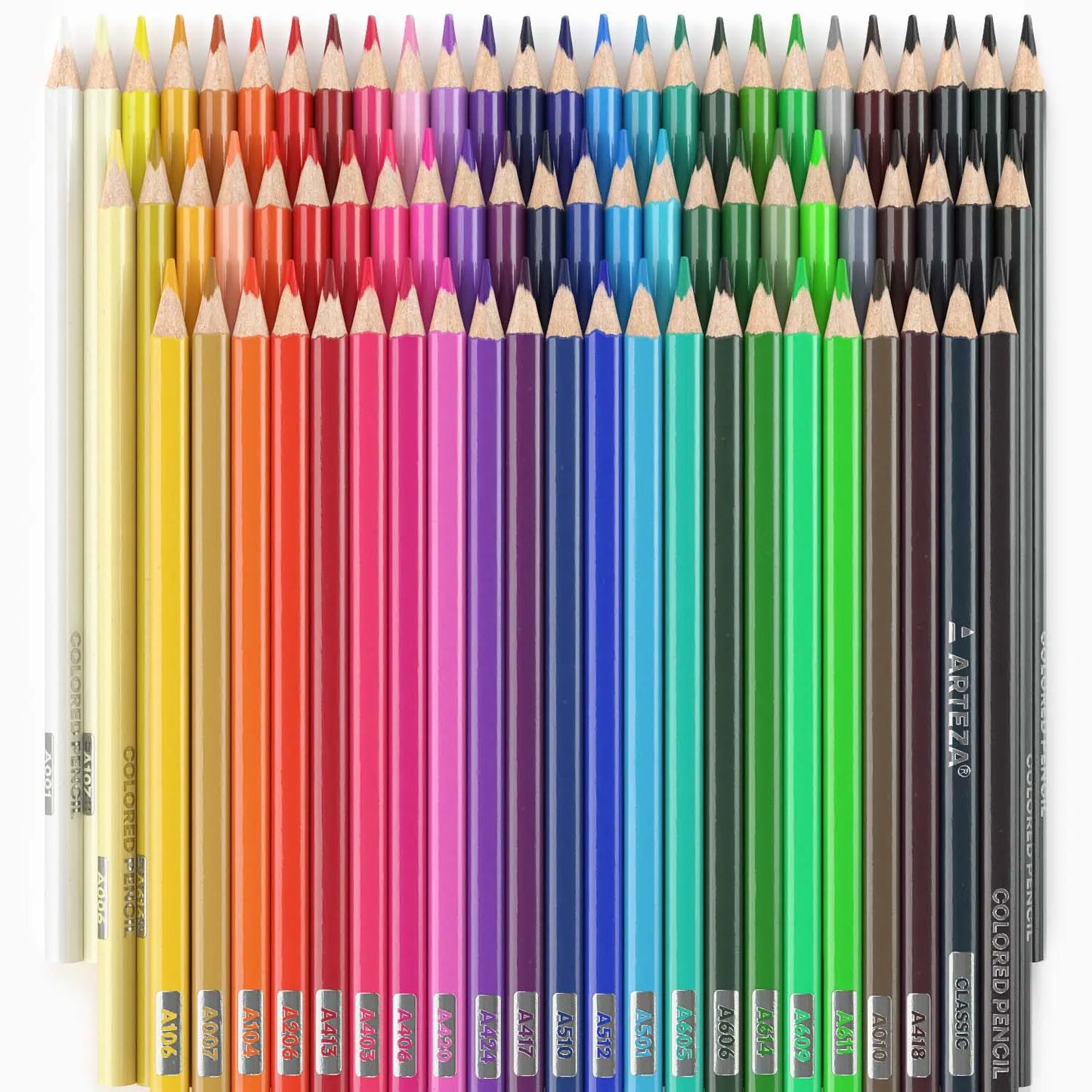 Set 72 Lápices Colores Junior Escolar Dibujo Arteza Classic - Arteza - vista lateral