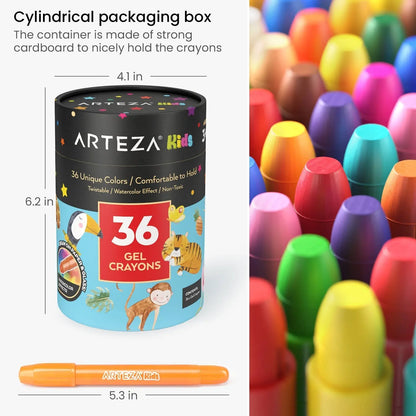 Set 36 Crayones Gel Twistables Niños Dibujo Colores Arteza - Arteza