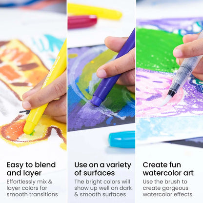 Set 36 Crayones Gel Twistables Niños Dibujo Colores Arteza - Arteza - accesorios