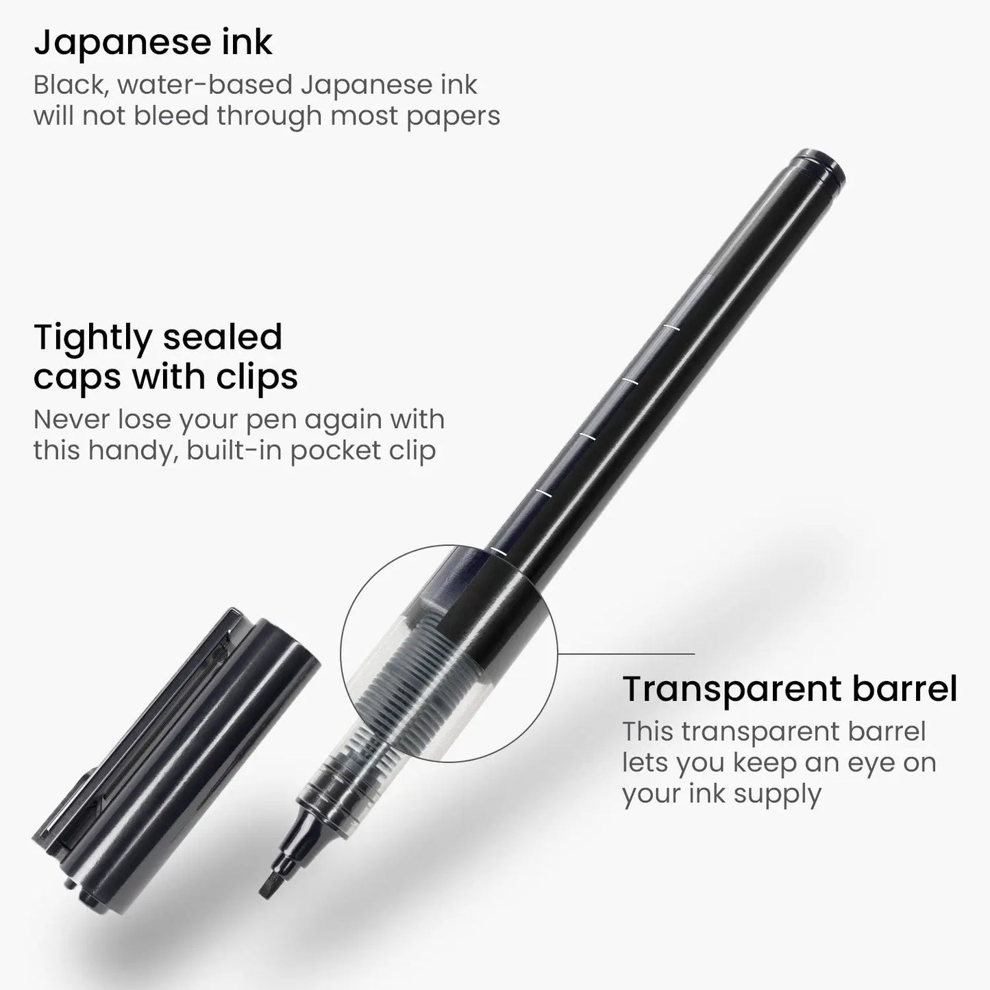 ARTEZA Micro-Line Ink Pens, Set of 9, Black Fineliners with Japanese Archival Ink, Art Supplies for Comic Artists and Illustrators - Arteza - contenido