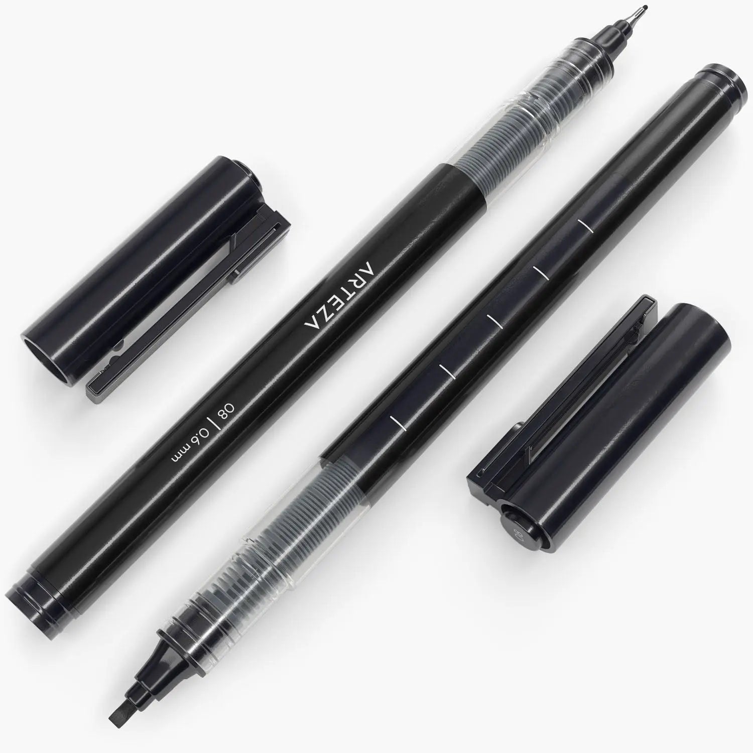 ARTEZA Micro-Line Ink Pens, Set of 9, Black Fineliners with Japanese Archival Ink, Art Supplies for Comic Artists and Illustrators - Arteza - vista trasera