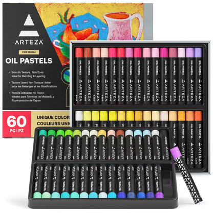 Set 60 Gises Oleo Pastel Graso Pintura Profesional Arteza - Arteza - vista lateral