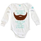 Body Bebé Daddys Beard Manga Larga / Blanco / 24m - PLASH - vista lateral