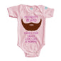 Body Bebé Daddys Beard Manga Corta / Rosa / 24m - PLASH