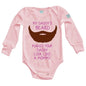 Body Bebé Daddys Beard Manga Larga / Rosa / 24m - Coveme - vista lateral