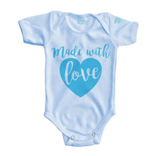 Body Bebé Made With Love Diseño Azul Azul / Azul Intenso / Corta / 24m - PLASH