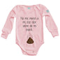 Body Bebé Ese Olor es Papá Manga Larga / Rosa / 24m - PLASH - vista lateral