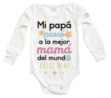 Pañalero Mi Papá Pescó Blanco / Manga Larga / 0 meses - PLASH - vista lateral