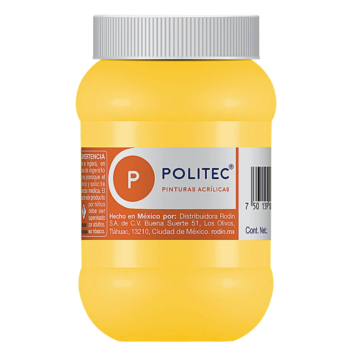 Pintura Acrílica De 500 ml Elegir Color AMARILLO CLARO 327 - politec - detalle