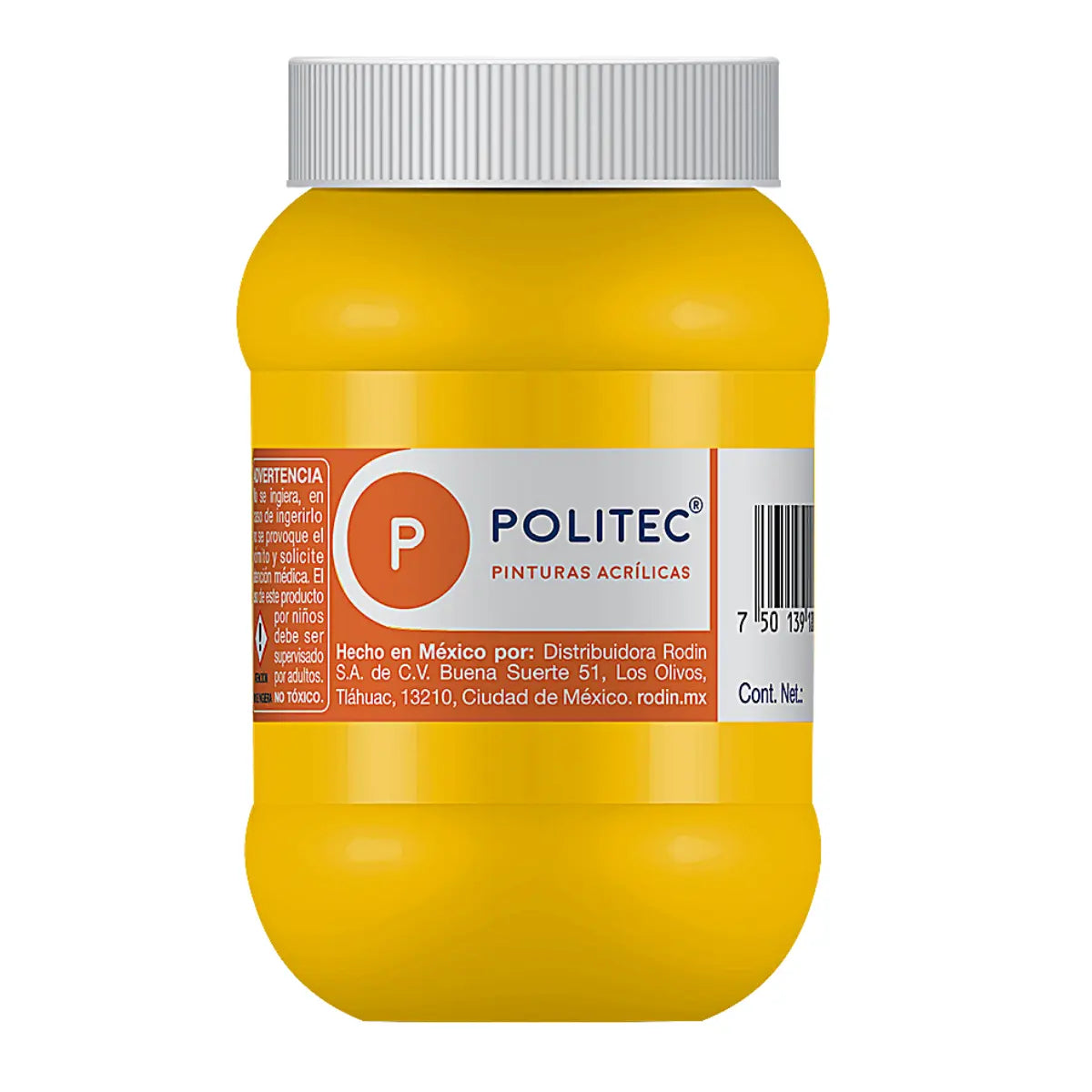 Pintura Acrílica De 500 ml Elegir Color AMARILLO MEDIO 318 - politec - empaque