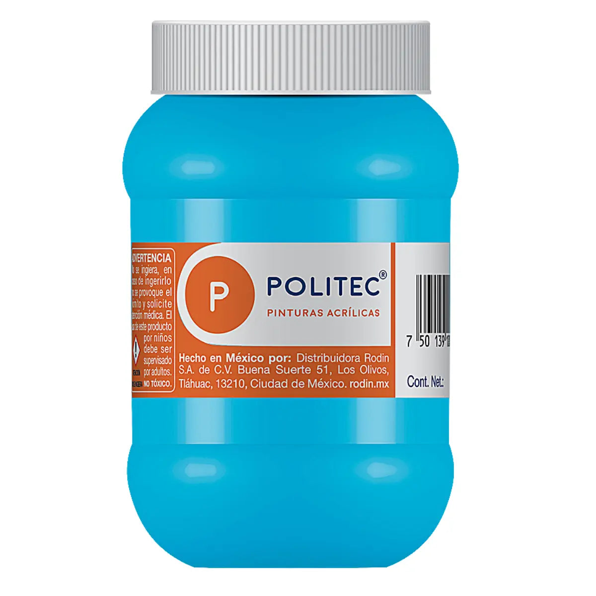 Pintura Acrílica De 500 ml Elegir Color AZUL PASTEL 316 - Rodin - vista lateral