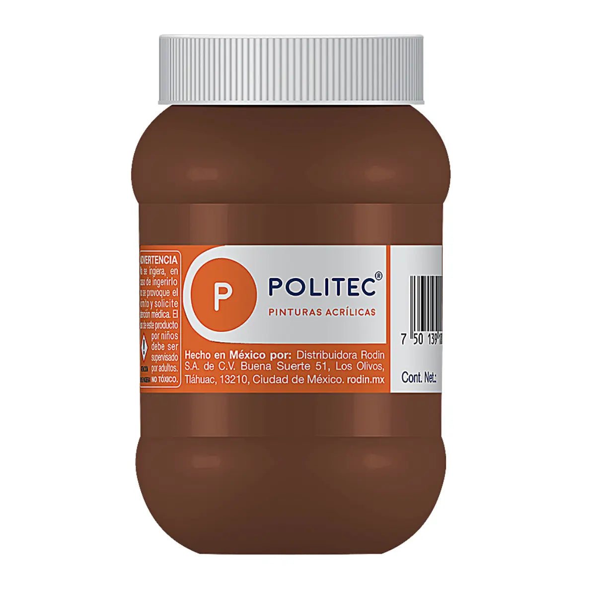Pintura Acrílica De 500 ml Elegir Color CANELA 339 - politec - detalle