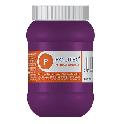 Pintura Acrílica De 500 ml Elegir Color MALVA 335 - politec - empaque