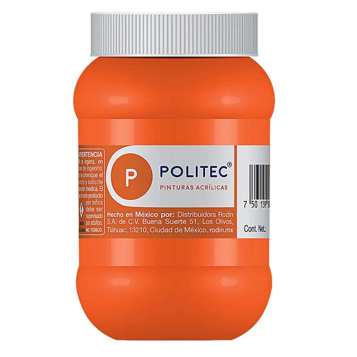 Pintura Acrílica De 500 ml Elegir Color NARANJA 308 - politec